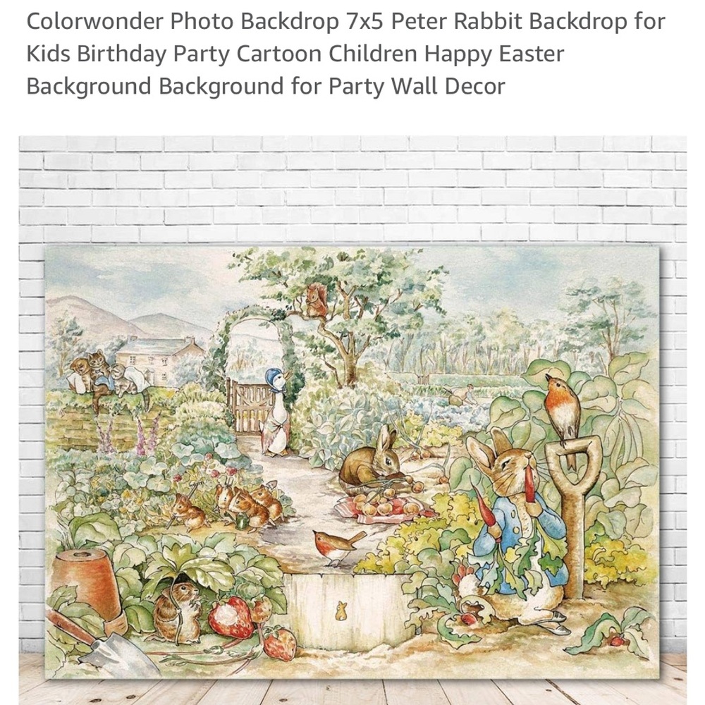 Peter Rabbit backdrop 7x5